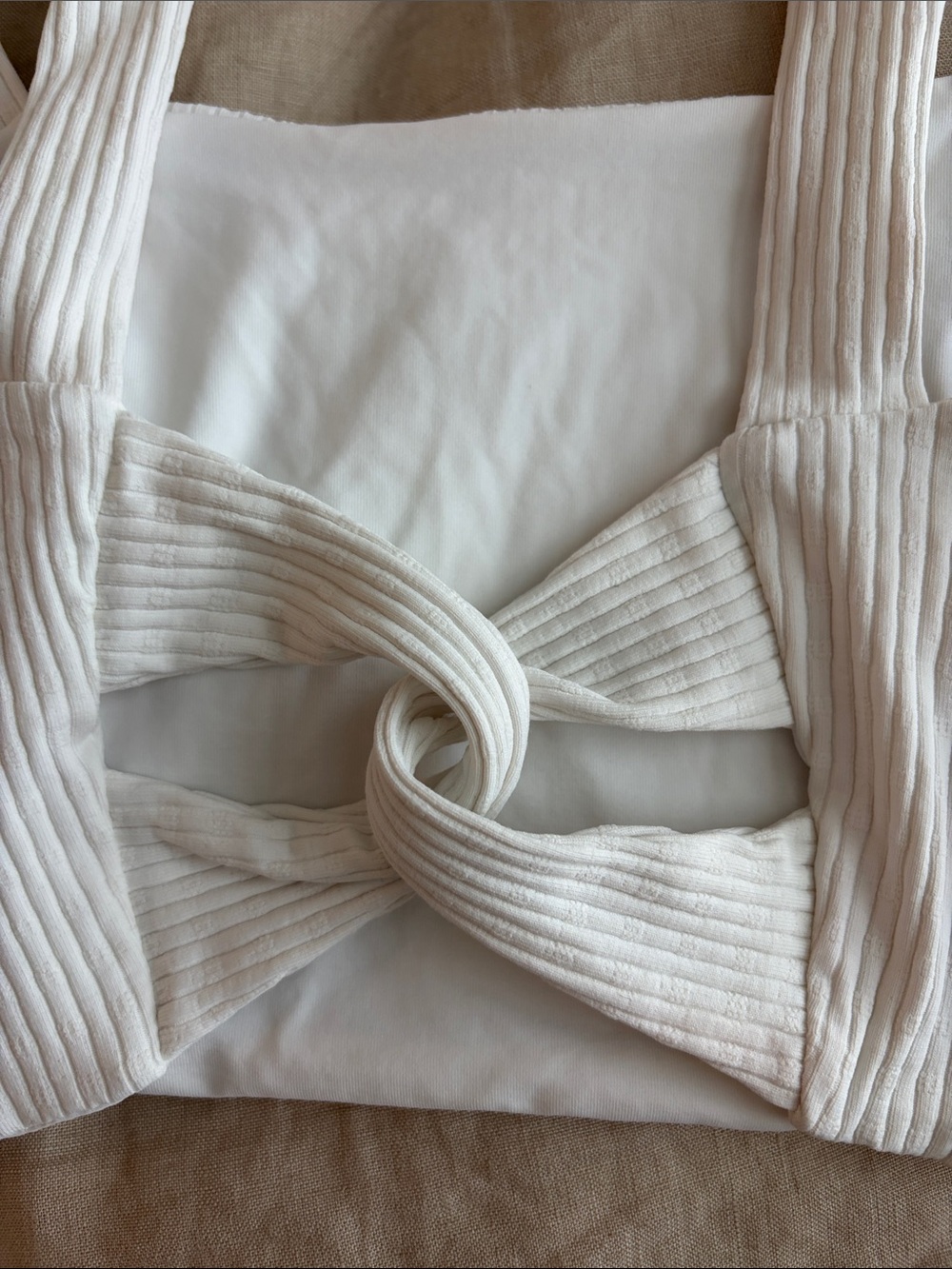 Tavik+ White Ribbed Bikini Top - Picture 3 of 4